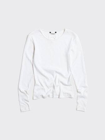 Holzweiler - Fitted Rib Longsleeve - White - Womens - Extra Large