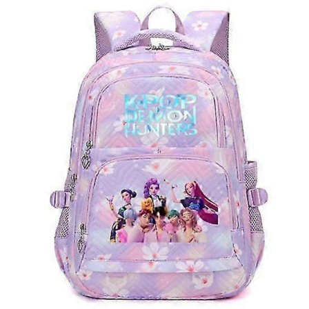 Kpop Demon Hunters Trykk Ryggsekk Studenter Skolesekk _e A
