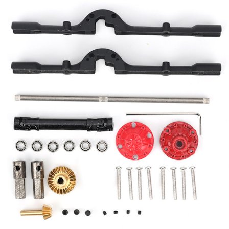 Metall Axeldrivaxel Uppgraderingsdelar för WPL D12 Driftbil Svart