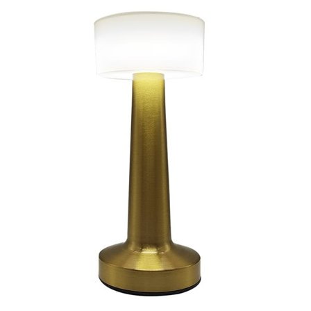 By Gaard bordlampe i rustfritt stål med USB-lading - Gull