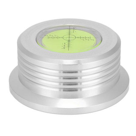 Vandvægt Pladespiller Stabilisator med 50Hz Stroboskopskala, Ikke-Magnetisk Aluminium Pladeklemme til LP Afspiller, Forbedrer Stereo Billeddannelse og