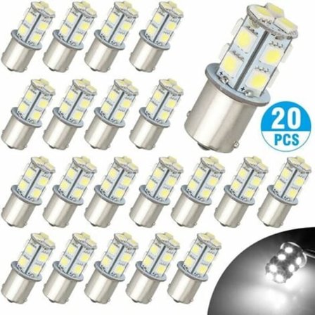 12V 1156 20 Pak Hvid 1156 1141 1003 13-SMD LED Pærer til Bil Indvendig RV Camper Lys