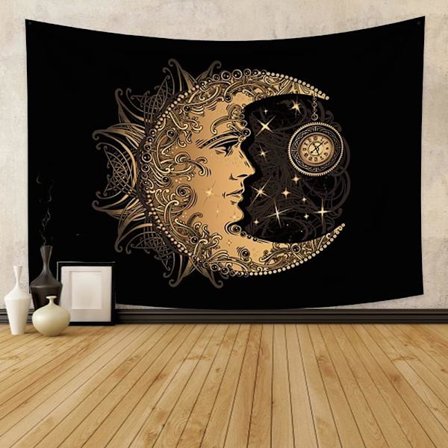 1kpl 100x70cm ennustustapetti, kuun jumalattaren silmät seinävaate