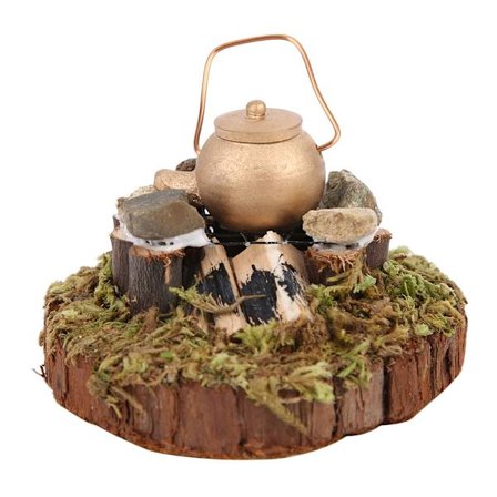 1/2 tomme Dukkehus Miniatyr Utendørs Villa Hagescene Tilbehør Vill Komfyr Varmtvannsmodell