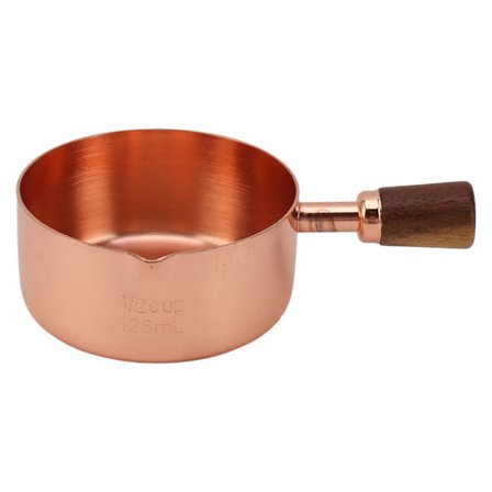 Matlagningssauskopp Profesjonell 304 sauskopp i rustfritt stål med håndtak for matlaging Bankett Utendørs piknik roségull 125 ml