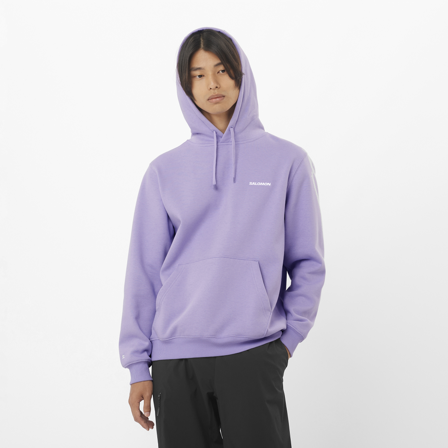 Salomon - Välikerrokset Vaatteet Chest Logo Hoodie M - Violet Tulip