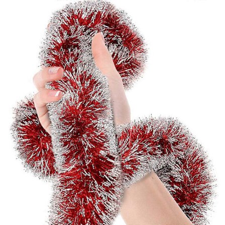 16,4FT Julgirlang Dekorationer Till Julgran Tjocka Och Tunna Streamers Foliegirlang För Julgransdekoration Hem Inomhus