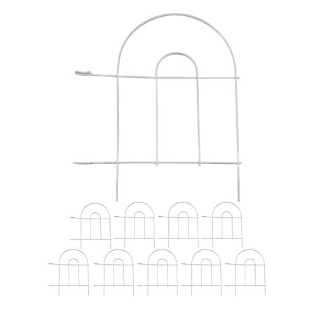 Metallinen puutarha-aita, 10-osainen klassinen kaarikuvio