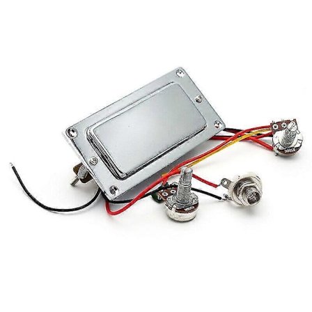 Elektrisk Guitar Pickup Pre-Wired Dual Mini Humbucker Volume Tone Control 92X37.5mm