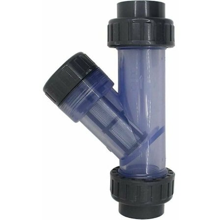 PVC-rørfilter Y-type netfilter akvarie-vandingssil, PVC-rørformet filter DN32(40mm)