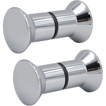 2 stk. Dørgreb i Rustfrit Stål Dørknap Kommodeknap Aluminium Legering Kromgreb, Aluminium