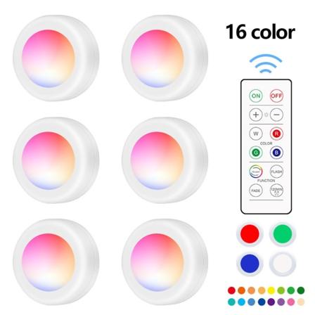 LED-spotlightspakke - 6 stilfulde lys med 2 praktiske fjernbetjeninger - WELLNGS