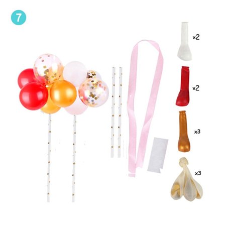 Ballong Cake Topper Bursdagsbarn 7 7