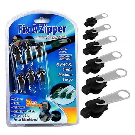 Klämbar dragkedja, dragkedja, Zlideon dragkedja, metallisk dragkedja reparationssats