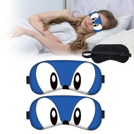 2 stk. sovemasker, øjenmaske børn sovende søde 3d print tegneserie øjenmaske blinder rejse cover børn (store blå øjne), one size, 2.0 count