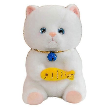 Søt Plysj Kattunge Dukke Leke - Søt og Grådig Katt Kosedyr for Automatspill og Leke med Kjæledyr[D]