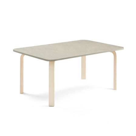 Tisch ELTON, 1200x800x530 mm, Linoleum grau, Birke