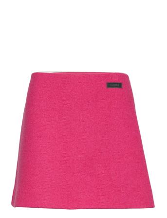 Twill Wool Suiting Mini Skirt Kort Kjol Rosa Ganni