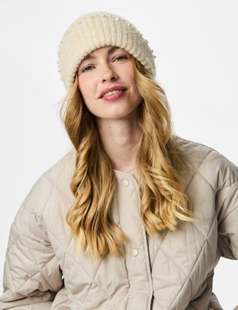 Pieces Pcjossina Hood Bc - Cream - ONE SIZE