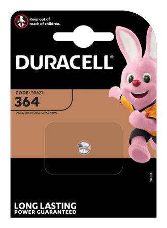 Duracell Batterie Silver Oxide, Knopfzelle, 364, 1.5V