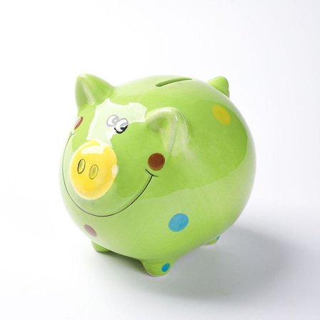 Vert-Gifts Stor Sparegris Gris med Hjerter til Børn og Voksne