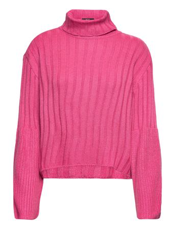 Vmlayla Ls Rollneck Blouse Bf Pink Vero Moda