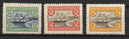 Dansk Vestindien 1905 - AFA 30-32 - Postfrisk