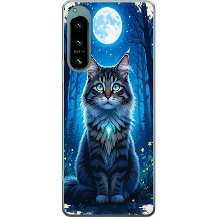 Yhteensopiva Puhelinkuori Sony Xperia 5 IV Katt månsken