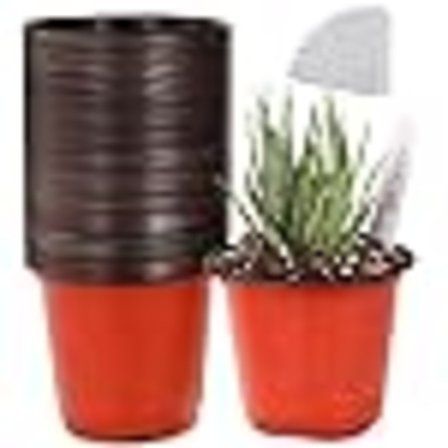 Plantepotter 4" Små Planteskolepotter i Plast (50 stk) Frøplanter Blomsterpotter Beholder Frøstartpotter for Planter Leveres med 50 stk Plantemerker