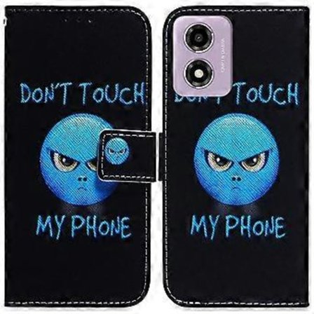 Läderfodral med teckning för Motorola Moto G04s / Moto E14 (Anger)