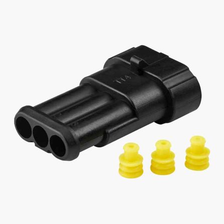 Stiftkontakhus 3 stift 10 st. - Biltema