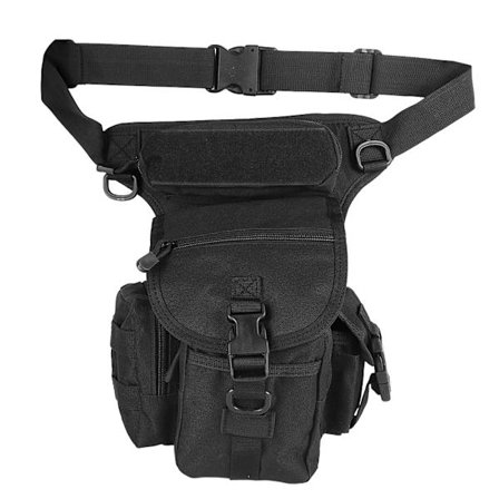 Utendørs lårveske for fotturer og sykling, rivebestandig taktisk benrigg med slitesterke nylonstropper, romslig benveske for camping og jakt