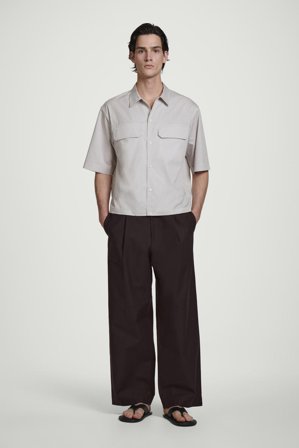 COS Men's Camisa Funcional Bolsillo Con Solapa Relaxed Fit in Rosa