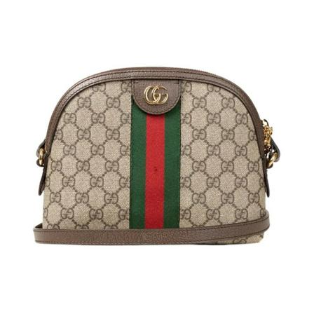 Gucci Vintage, Pre-owned Ophidia Dome Bag Bruin, Dames, Maat:ONE Size,leer