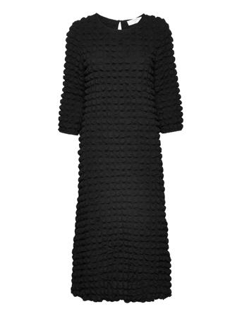 Crkygan Dress - Kim Fit Polvipituinen Mekko Musta Cream