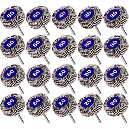 20 kpl 80 karkeuden lamellilaikka, hiomapaperinen kiillotuslaikka Dremel-lamellilaikka 10 mm