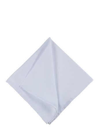 Solid Cotton Pocket Square White Portia 1924