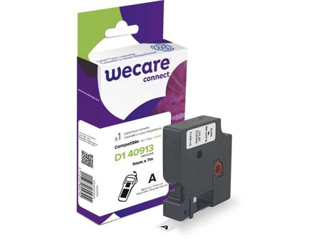 WECARE Tape 9mm Svart på Vit - Lyreco - Kontorsmaskiner - Märkmaskiner och tape - Tape - Dymo D1