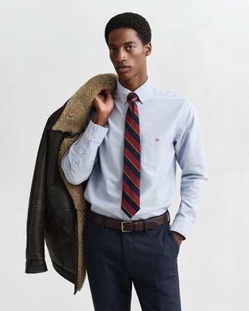 GANT Herren Regular Fit Classic Oxford-Hemd (S) Hellblau