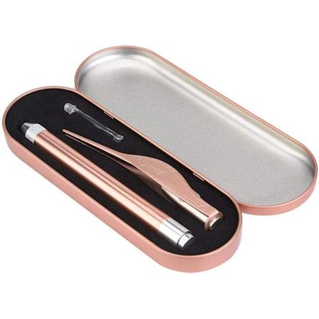 Flash LED -valaistus korvanpuhdistuslusikka korvavahan poistotyökalu, turvallinen liukumaton korvanpuhdistin miehille,