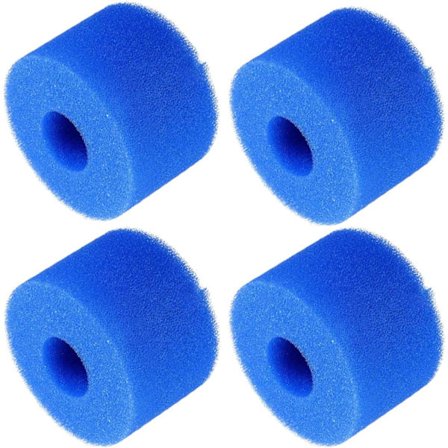 För typ VI poolfilter svamp, pool- och spafilterpatronersättning, återanvändbart skumfilter för typ VI poolpump (4-pack)