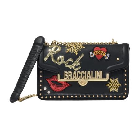 Braccialini, Shoulder Bags Czarny, Kobieta, Rozmiar: ONE Size