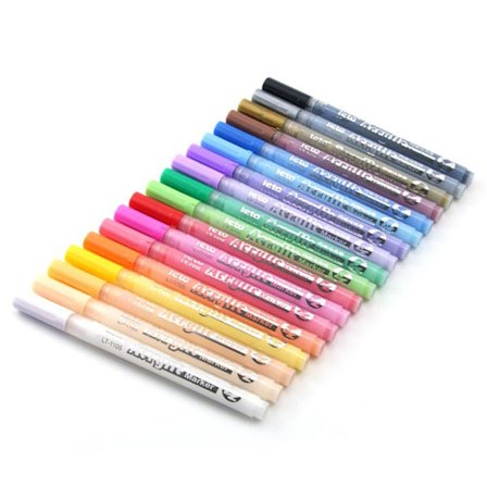 12stk Akrylmalingspenner Sett Paint Markers Tegnepenner