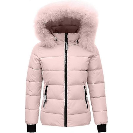 AMhomely Naisten Hupullinen Lämmin Talvitakki Tikattu Paksuuntunut Puffer-takki Talvipuuvillatakki
