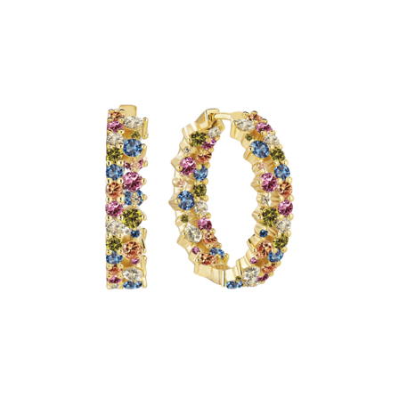 Sif Jakobs Jewellery Örhänge Livigno Creolo Örhängen Dam Flerfärgad LARGE