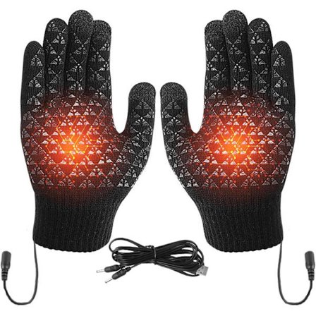 Opvarmede handsker Touch Screen Vinterhandsker USB Opvarmning Udendørs Handsker til Cykling Ski Bjergbestigning Vinter Udendørs Koldt Vejr Kvinder