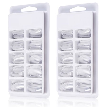 Nagelförlängningsformar Tips Klar Poly Gel Akryl Nagelstencil UV Gel DIY Polerings Manikyrverktyg