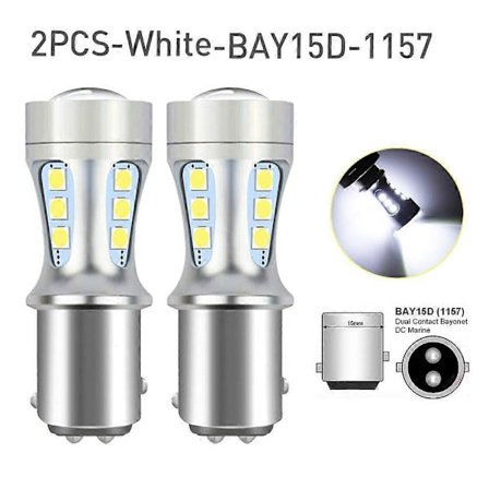 2x P21W BA15S LED Canbus 1156 BAY15D 1157 P21/5W LED-polttimot T15 R5W autovalot 6500K Valkoinen Jarru autovalot Peruutusvalo DRL T20 7443