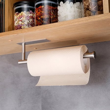 Hushållspappershållare i Rostfritt stål - Silver