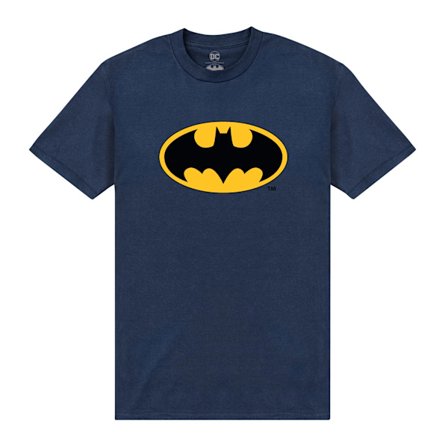 Batman Unisex Vuxen Logo T-Shirt 4XL Marinblå
